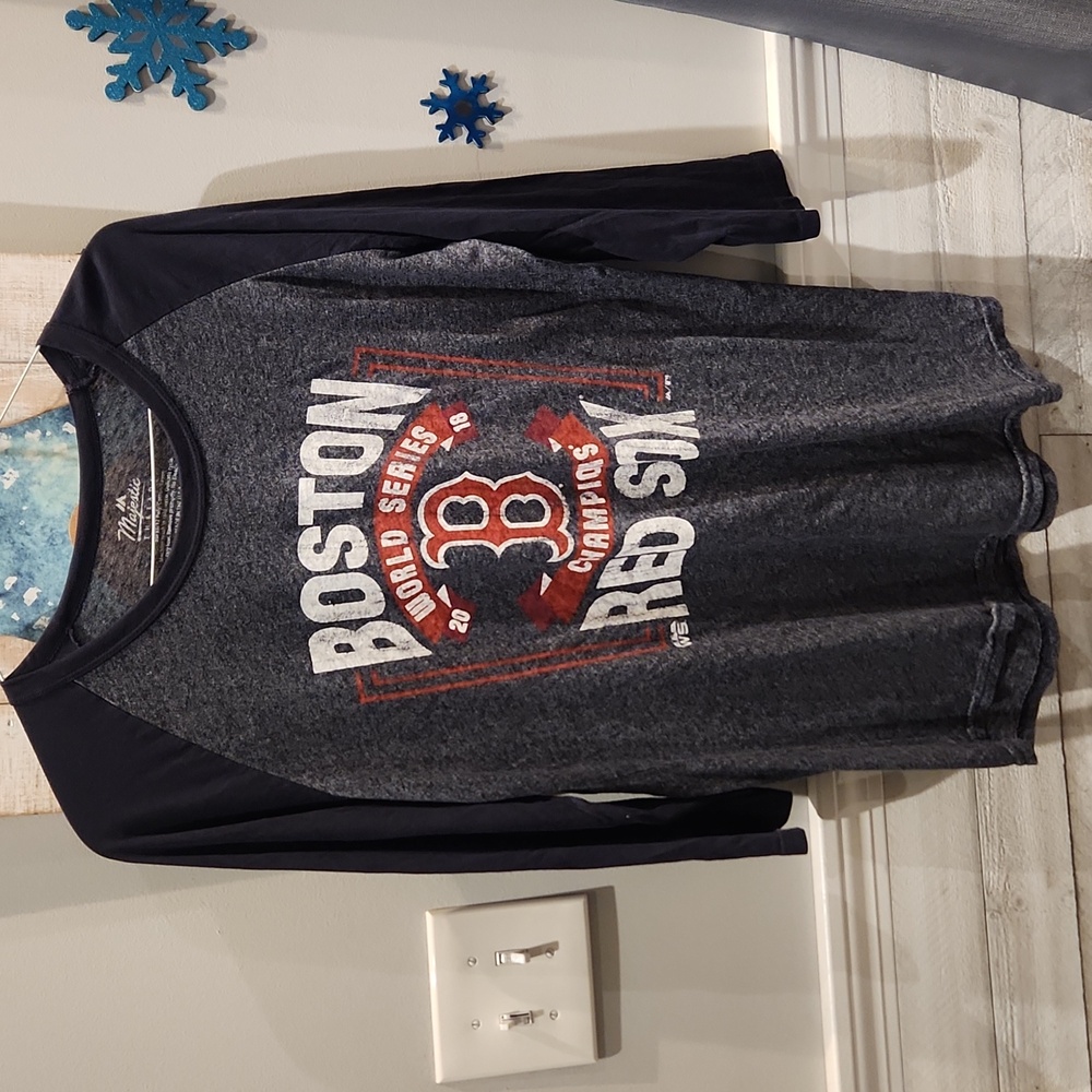 EUC 2018 Majestic Threads Boston Redsox World Series Champions Men's sz L Jersey